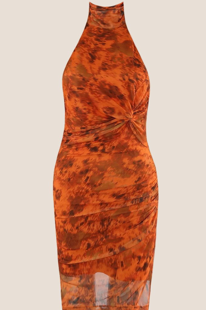 Ember Allure Halter Neck Mini Dress | Pretty Persuasions