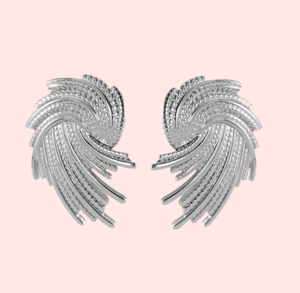 Silver Cyclone Statement Earrings