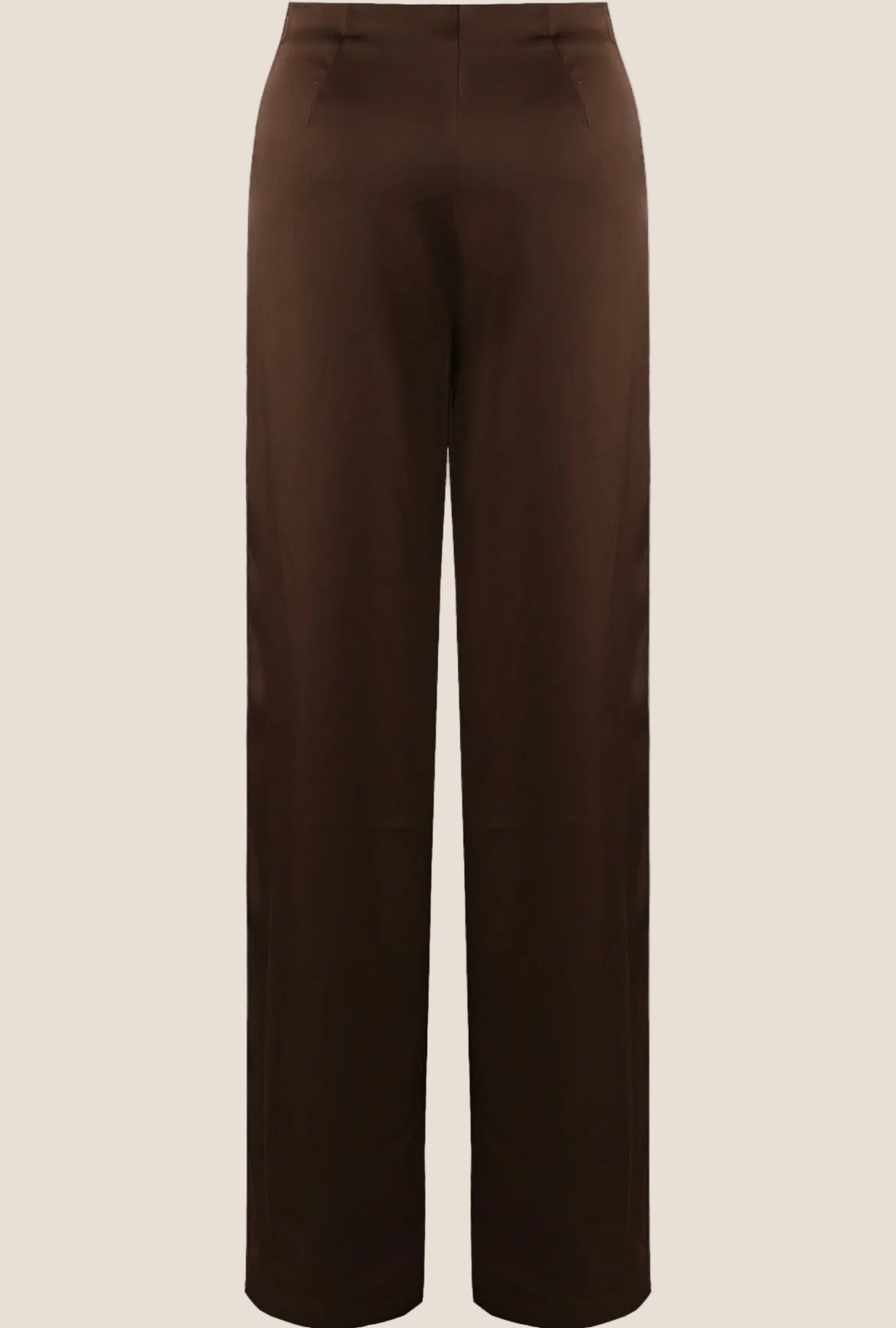 Brown Satin Signature Trousers