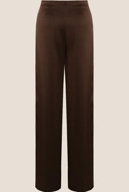 Brown Satin Signature Trousers