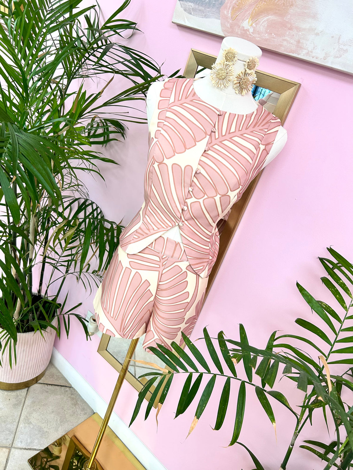 Blush Petals Vest Co Ord