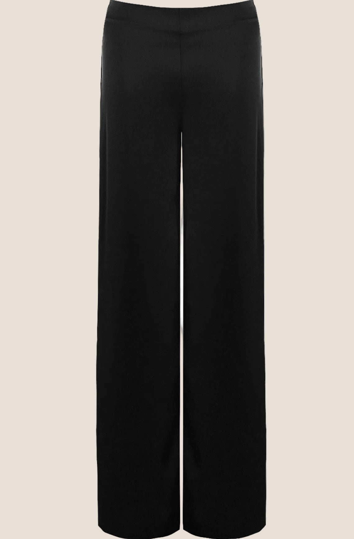 Black Satin Signature Trousers