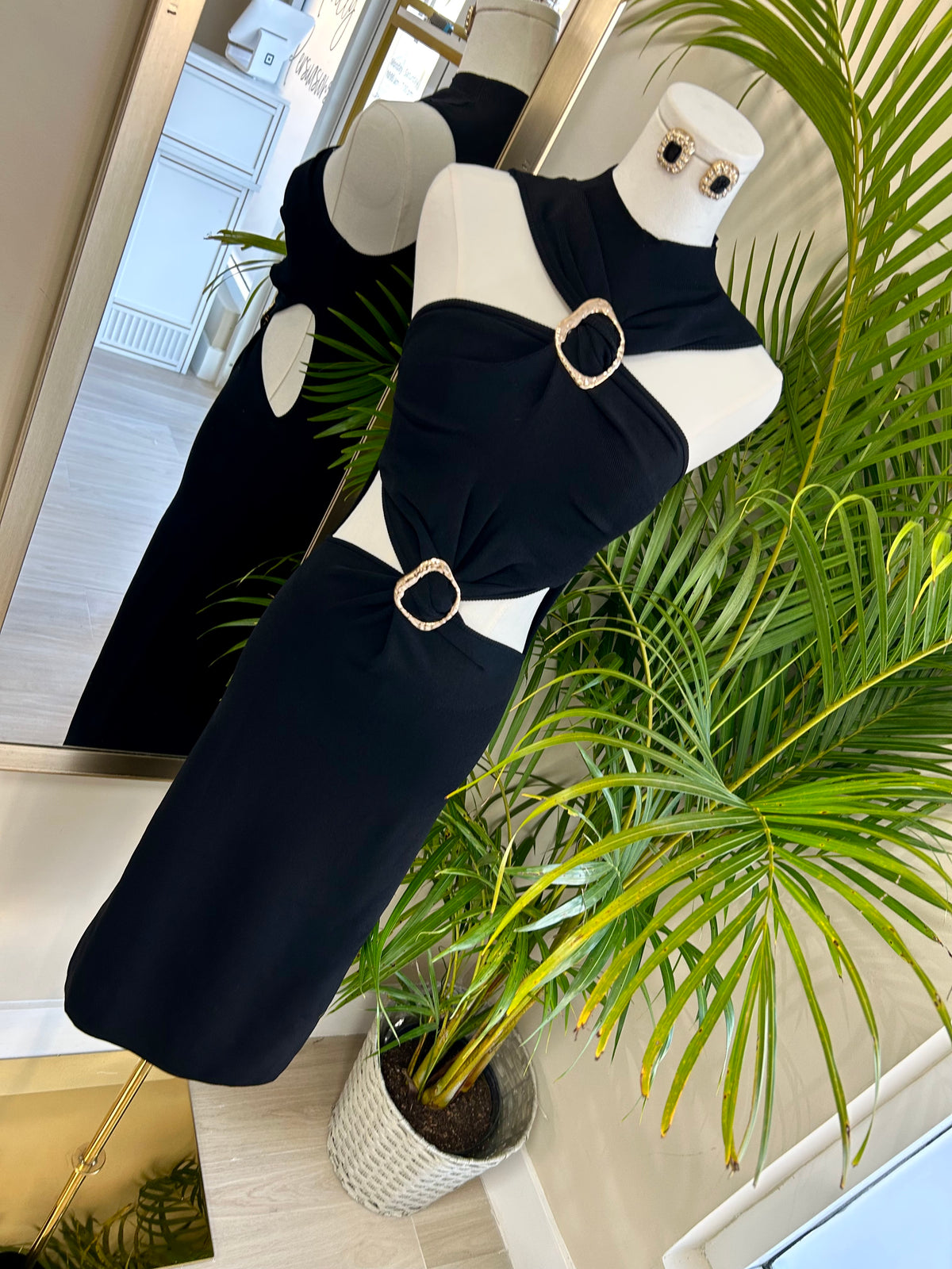 Midnight Wishes Twist Midi Dress