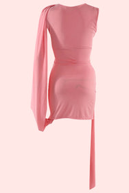 Blush Aphrodite Draped Dress