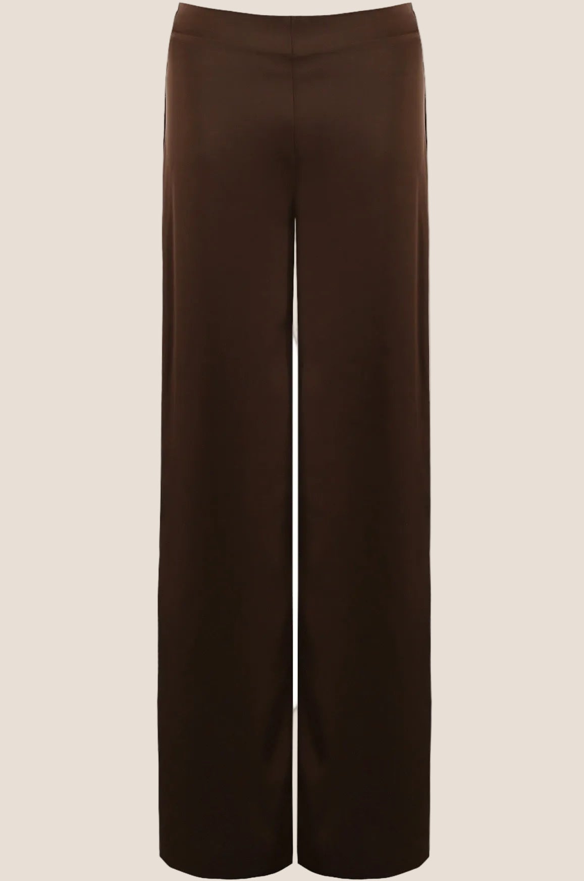 Brown Satin Signature Trousers