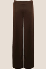 Brown Satin Signature Trousers