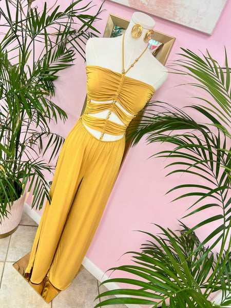 Marigold Dusk Halter Jumpsuit