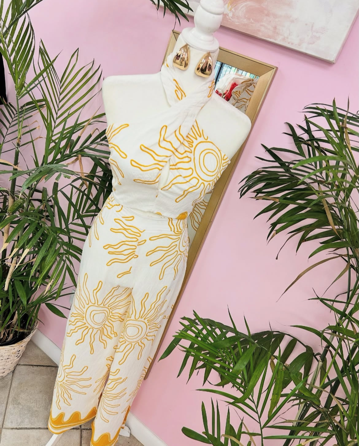 Sunburst Paradise Halter Co Ord