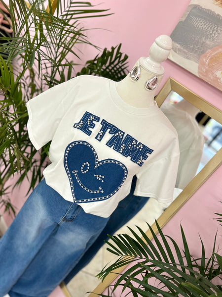 Je Taime Heart Bubble Tshirt