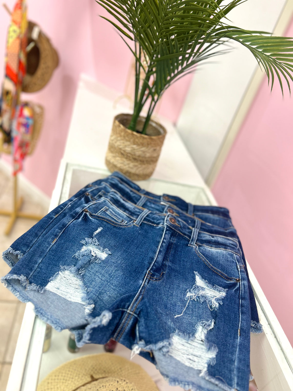 Riptide Distressed Denim Shorts