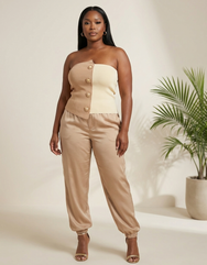 Toasted Butter Muse Strapless Top