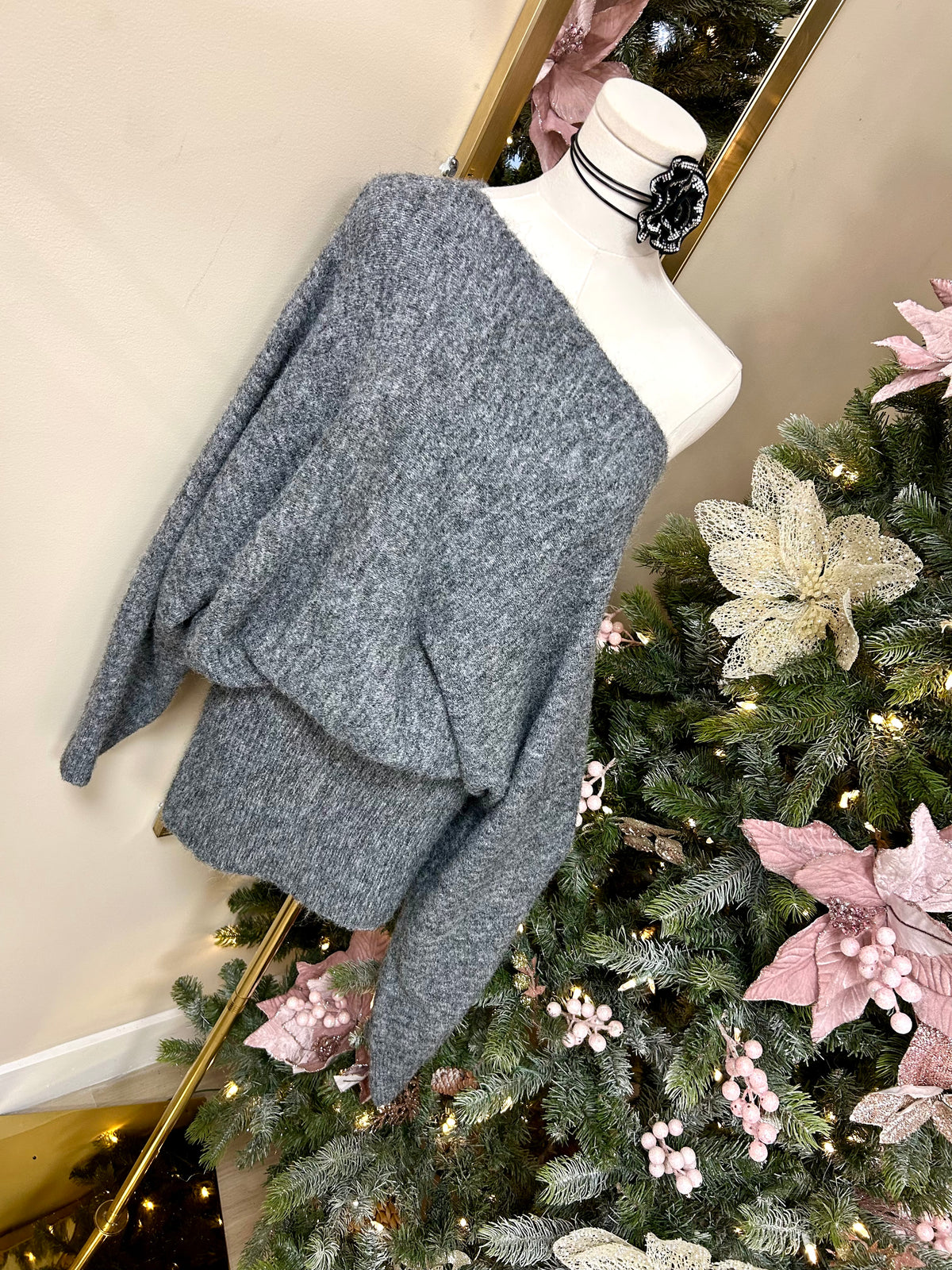 Stone Luxe Sweater Mini Dress