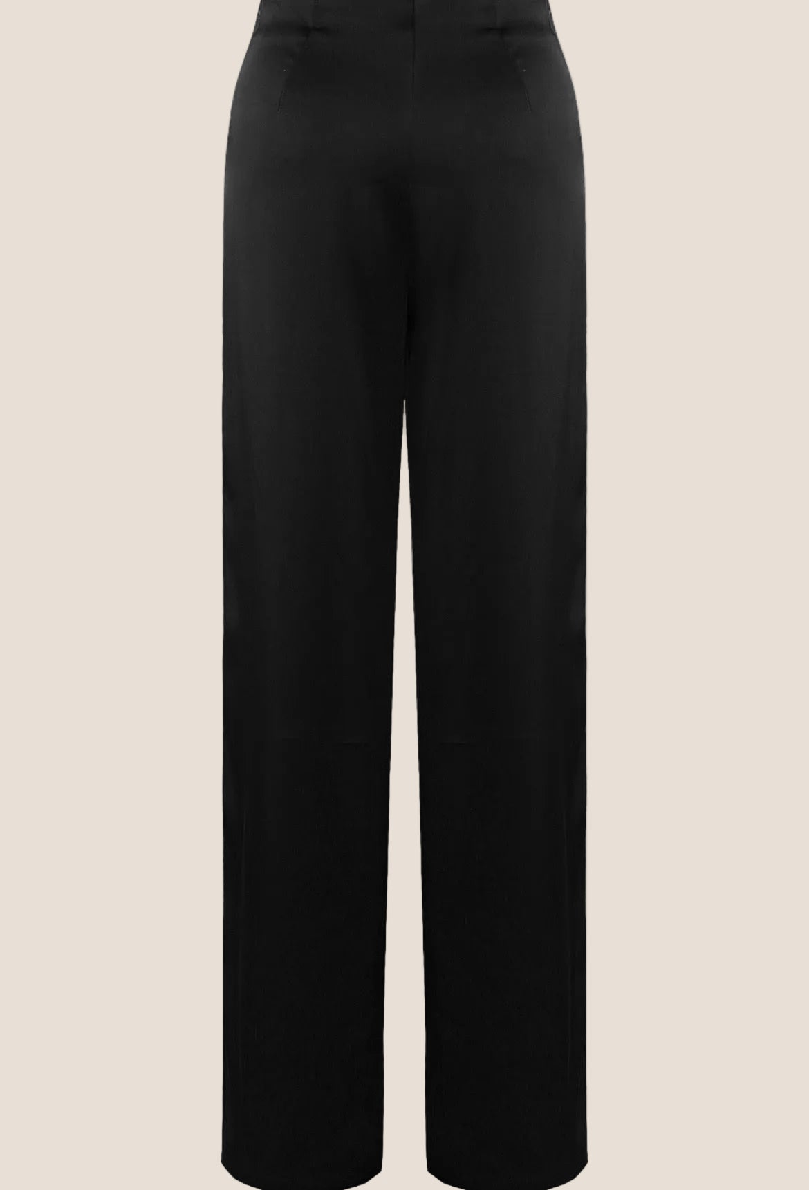 Black Satin Signature Trousers