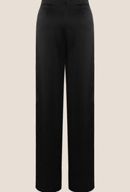 Black Satin Signature Trousers