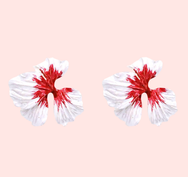 Hibiscus Bloom Statement Earrings