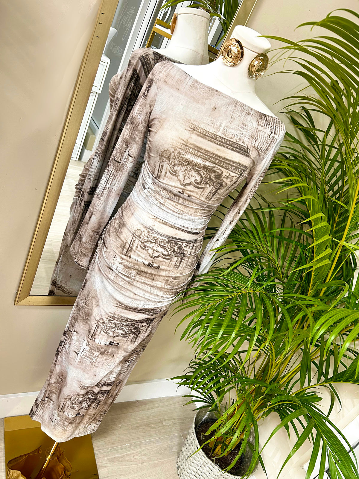 Roma Whispers Printed Maxi Dress