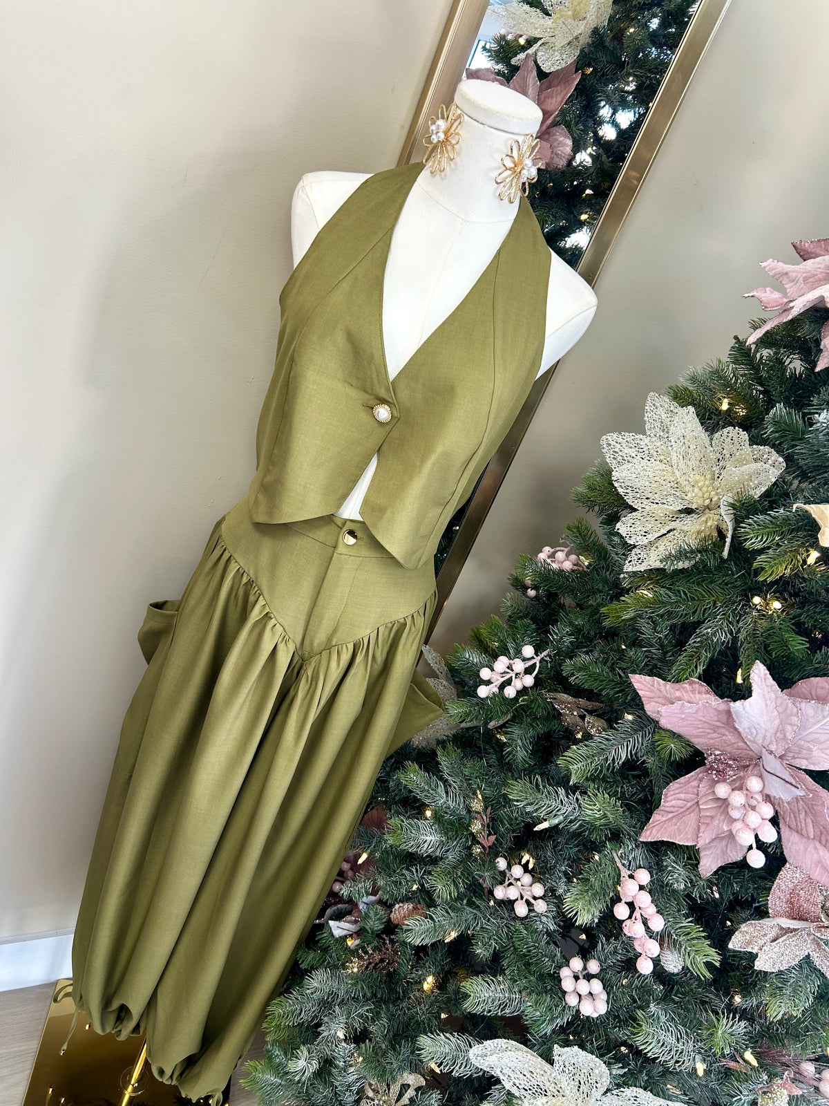 Verde Crush Halter Co Ord