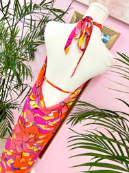 Tropic Rise Drape Halter Dress