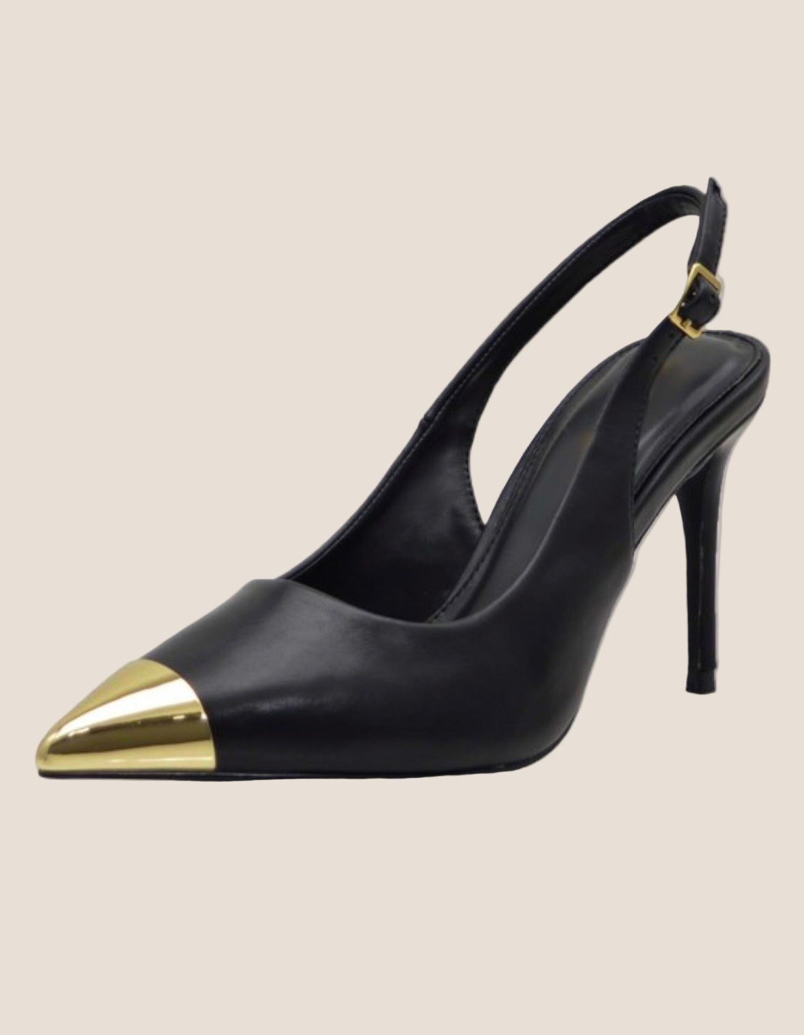 Onyx Gilt Slingback Pump