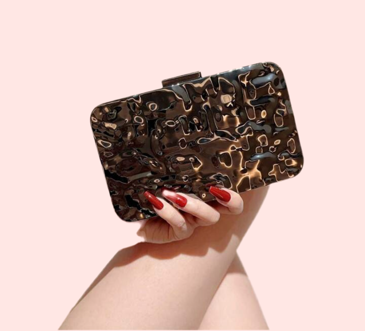 Noir Crush Evening Clutch