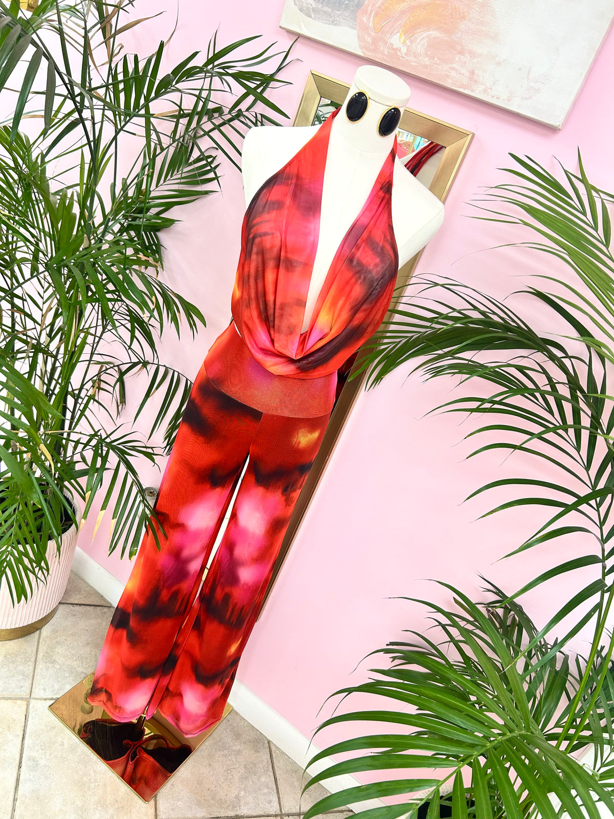 Flame Crush Halter Co Ord