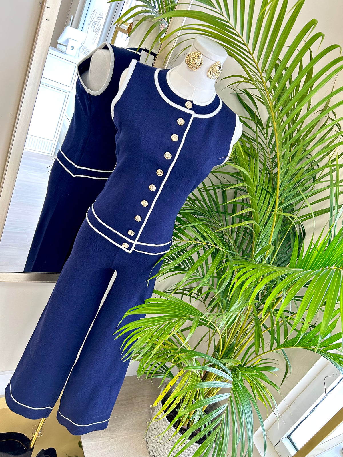 Navy Luxe Lounge Co Ord
