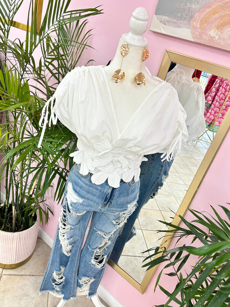 White Dahlia Whimsy Pop Blouse