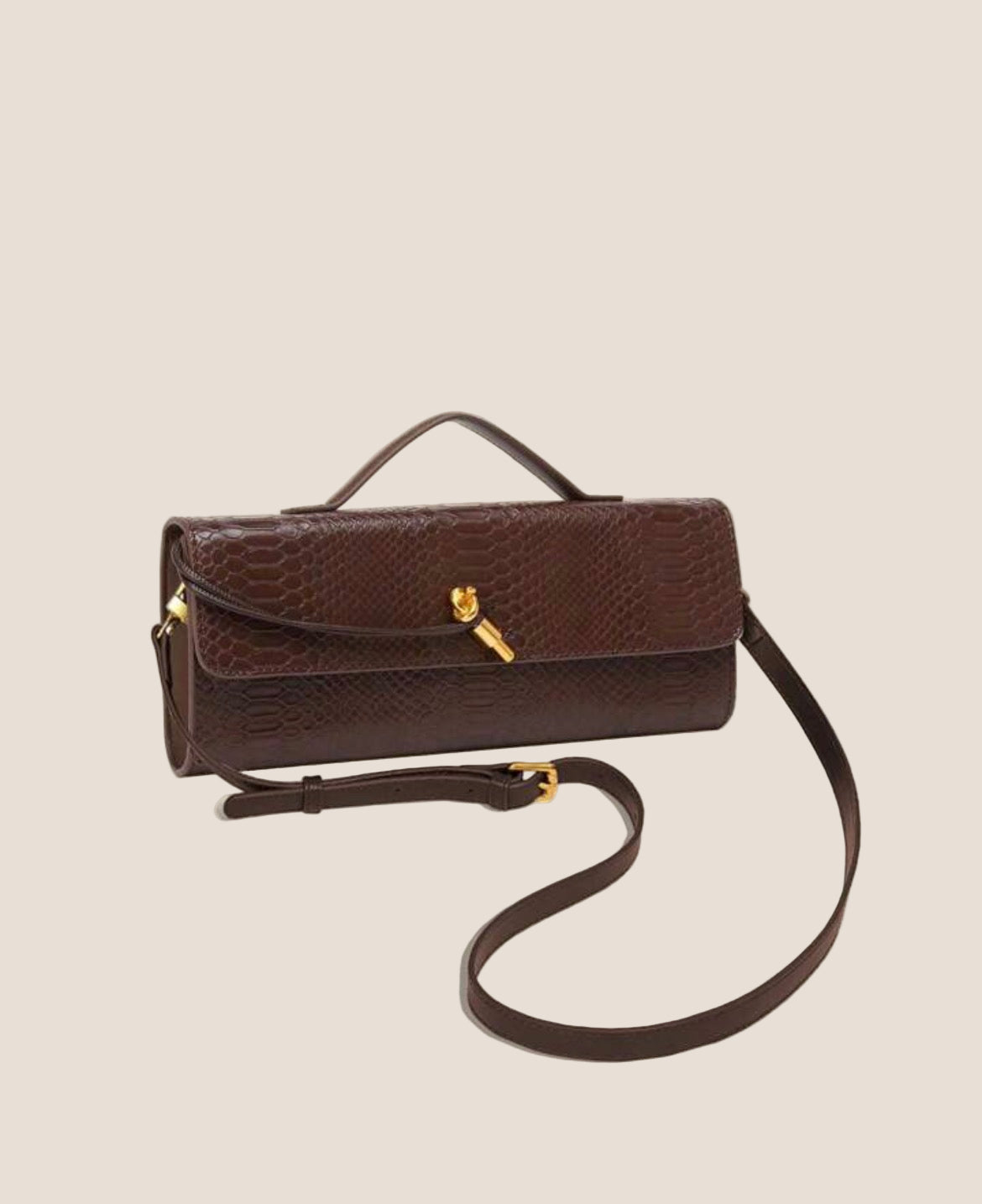 Chocolate Crush Textured Clutch