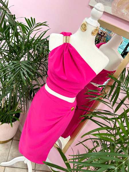 Pink Paradise Wrap Co Ord
