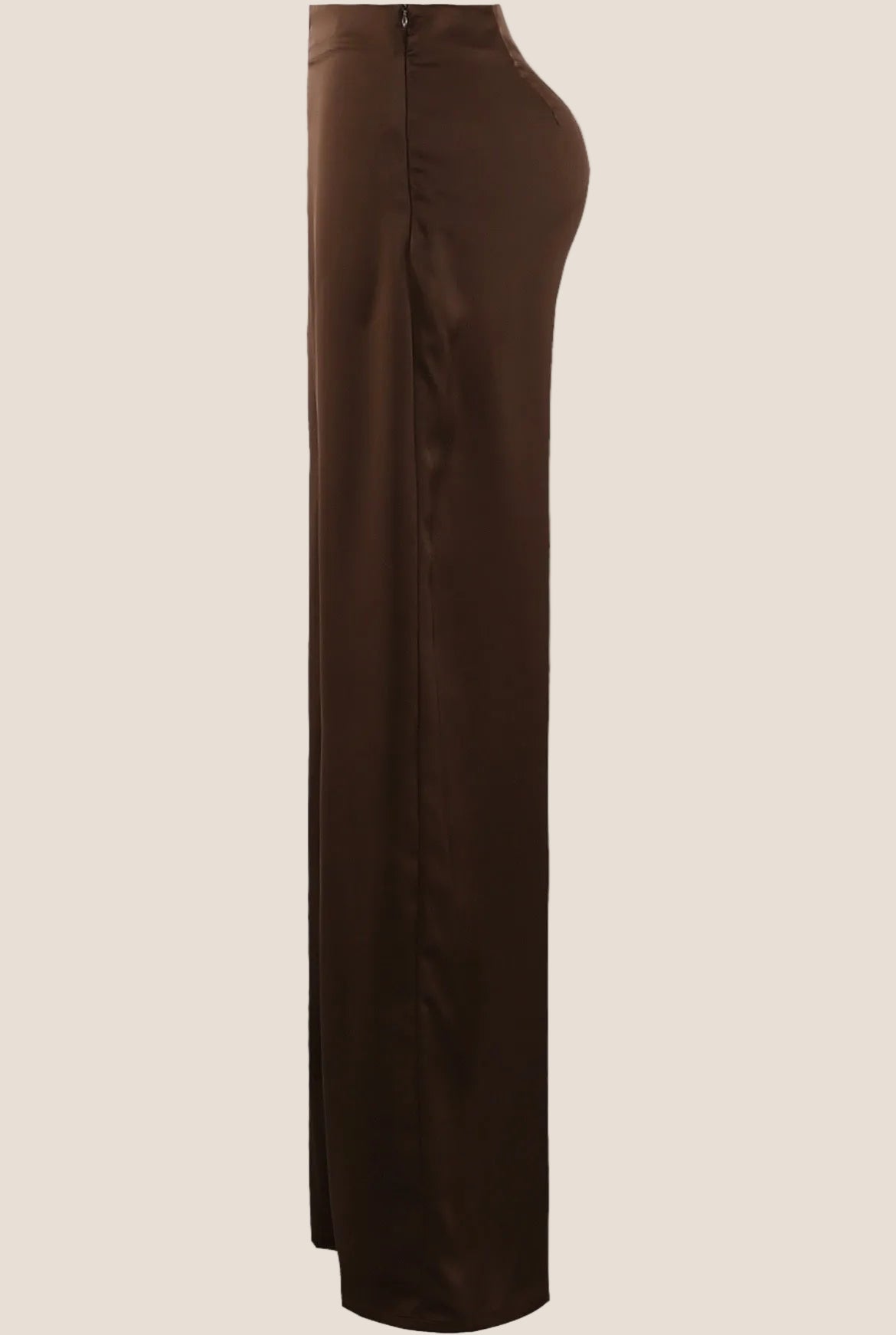 Brown Satin Signature Trousers
