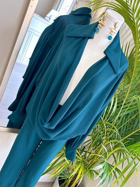 Emerald Coast Draped Jumpsuit