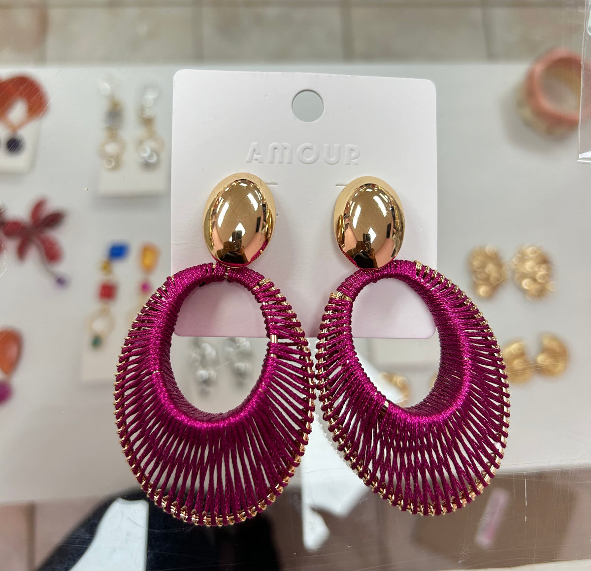 Magenta Magic Statement Earrings