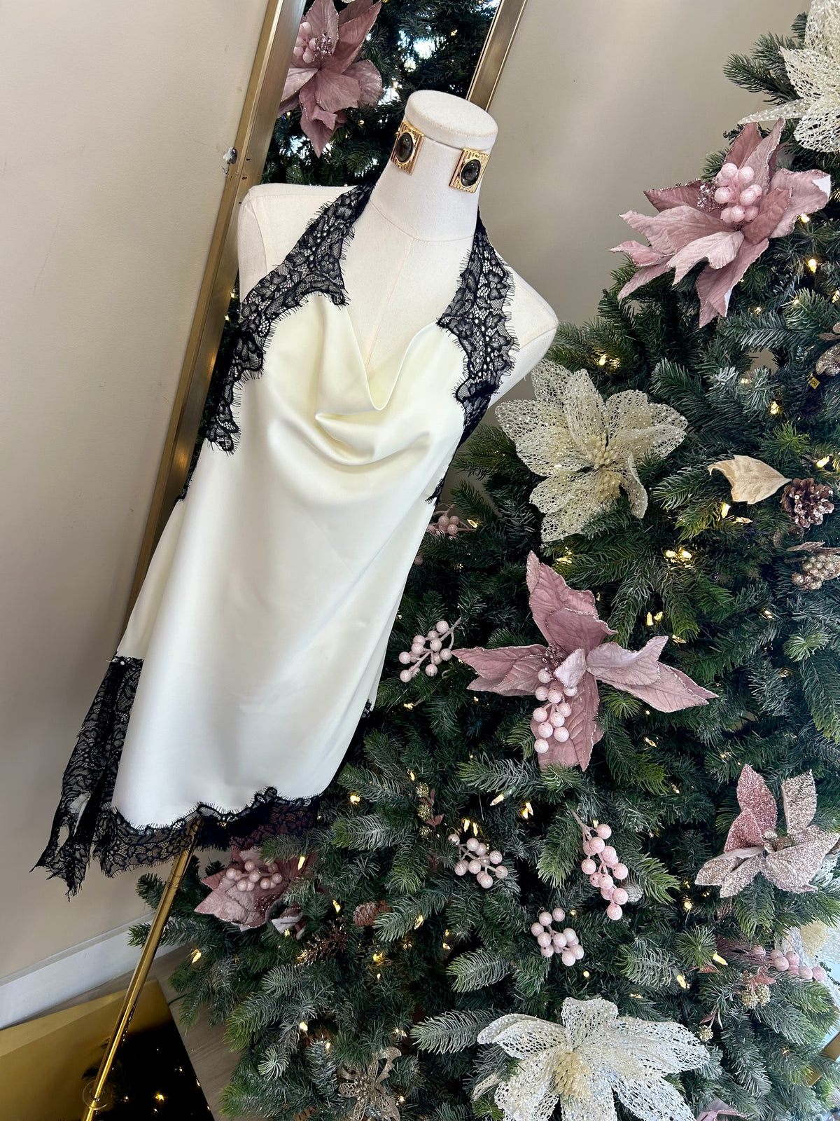 Ivory Romance Lace Halter Top