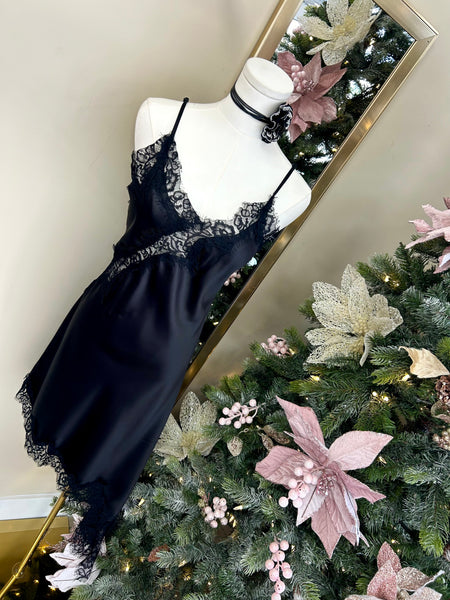 Midnight Eclipse Lace Midi Dress