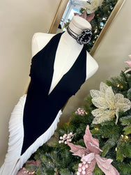 After Twelve Two-Tone Maxi Gown