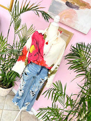 Hibiscus Bloom Oversized Shirt