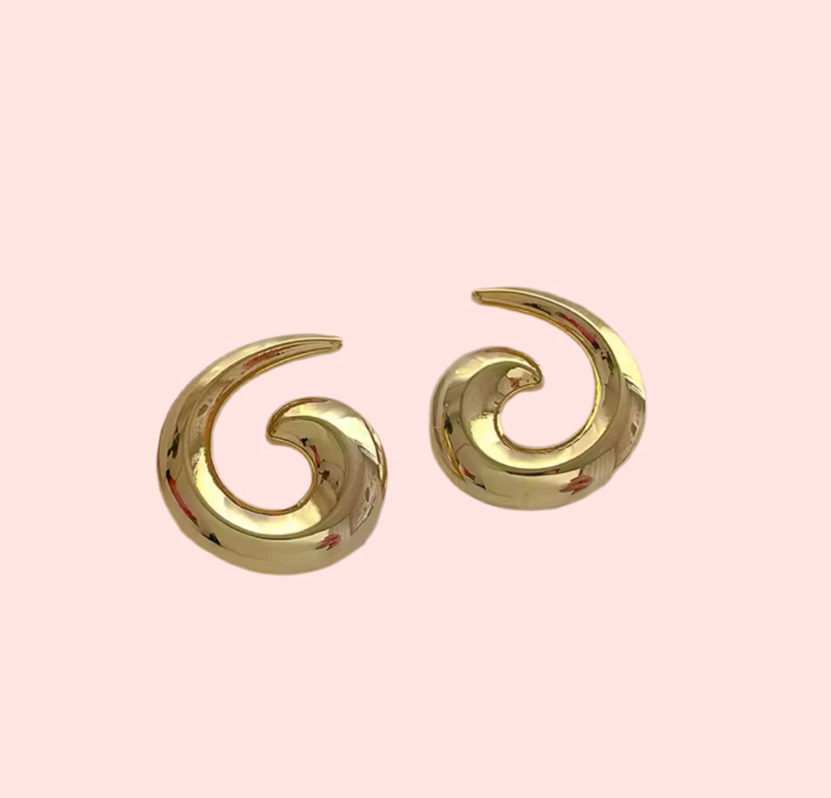 Spiral Love Gold Earrings