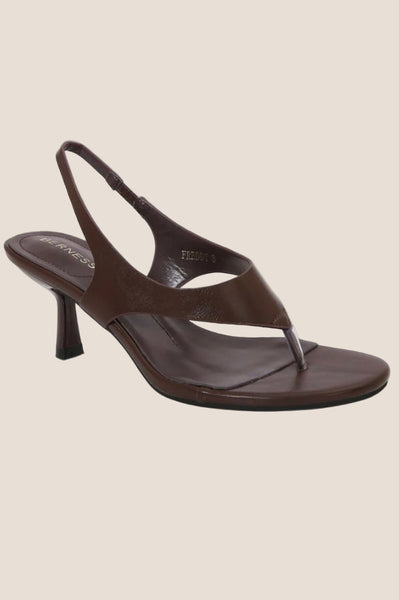 Mocha Luxe Sling Kitten Heel