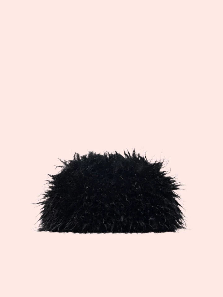 Feather Noir Cloud Clutch