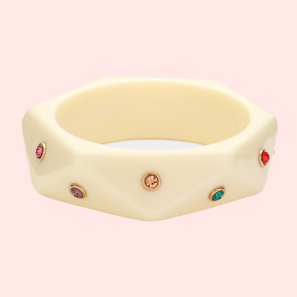 Ivory Stone Love Cuff Bracelet