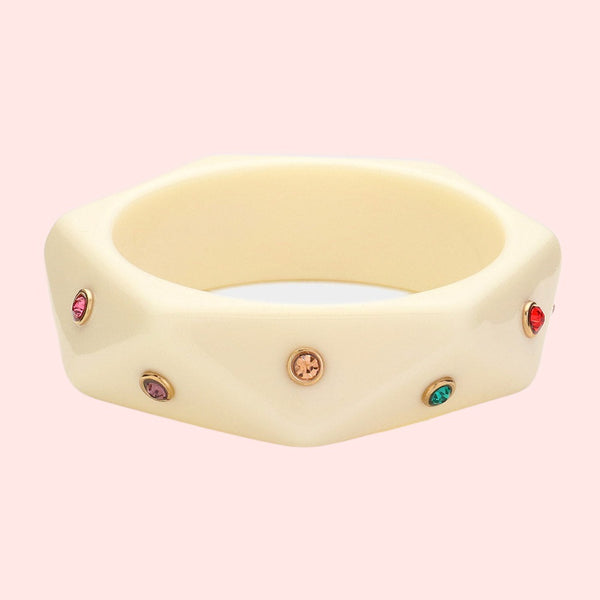 Ivory Stone Love Cuff Bracelet