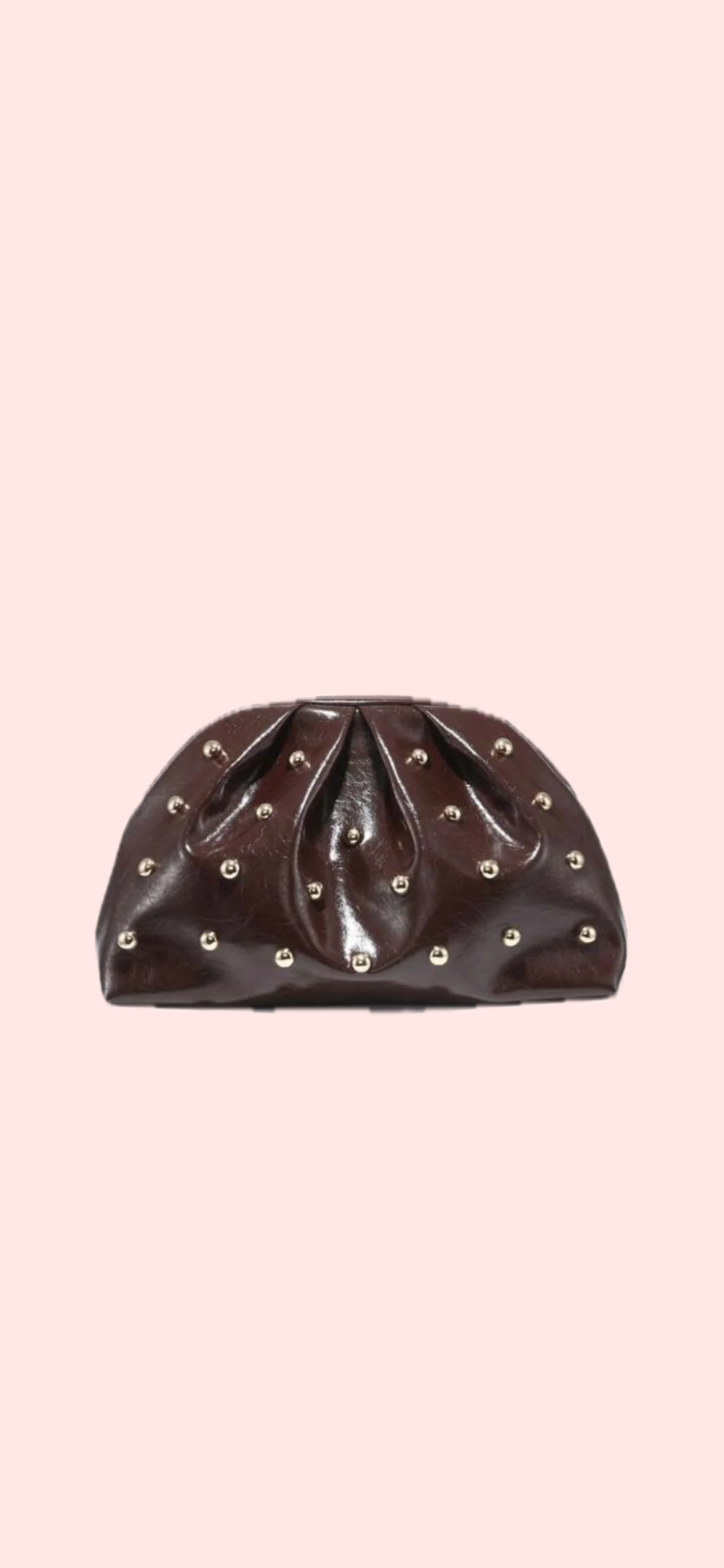 Espresso Stud Pouf Clutch