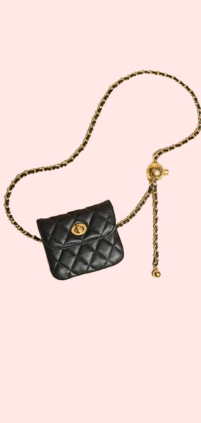 Black Quilted Multiwear Clutch