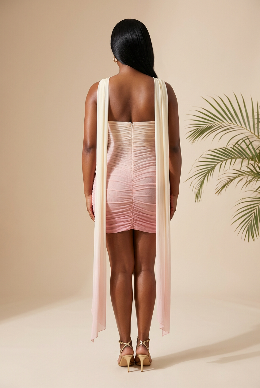 Sugar Plum Fade Scarf Mini Dress