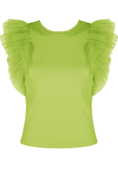 Lime Kiss Frill Moments Top