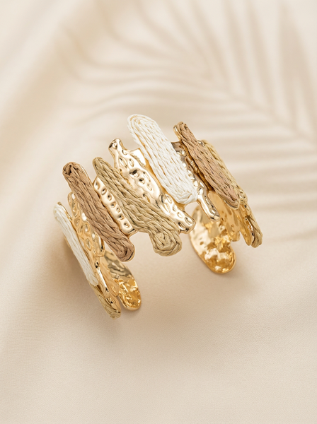 Raffia Trio Cuff Bracelet