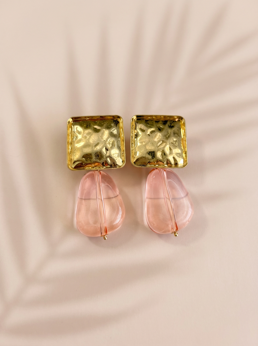 Gildan Pink Drop Earrings