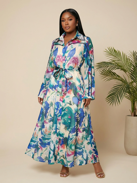 Enchanted Garden Beaded Maxi Dress