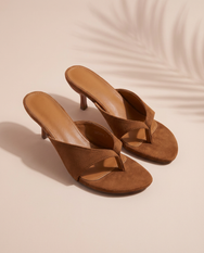 Camel Dune Thong Heels