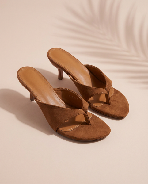 Camel Dune Thong Heels